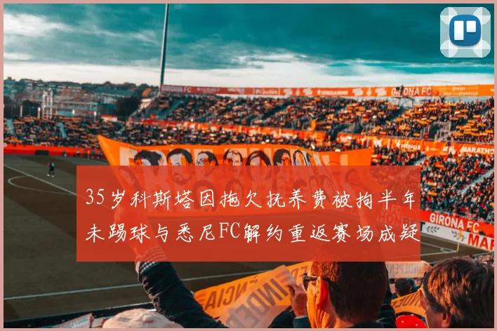 35岁科斯塔因拖欠抚养费被拘半年未踢球与悉尼FC解约重返赛场成疑